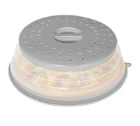 CasaCulina Cubierta plegable para salpicaduras de microondas, tapa ventilada para microondas con agujero de gancho, protector de salpicaduras para plato, tazón de plato, colador de frutas y verduras,