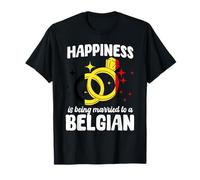 Casado con un diseño belga Esposa belga Marido belga Camiseta