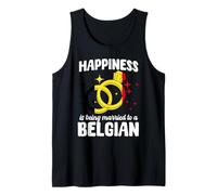Casado con un diseño belga Esposa belga Marido belga Camiseta sin Mangas