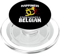 Casado con un diseño belga Esposa belga Marido belga PopSockets PopGrip para MagSafe