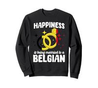 Casado con un diseño belga Esposa belga Marido belga Sudadera