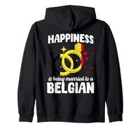 Casado con un diseño belga Esposa belga Marido belga Sudadera con Capucha