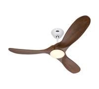 CasaFan 312271 Eco Genuino Ventilador de Techo con Luz y Mando 16W 122cm Madera/Blanco