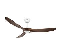 CasaFan 315213 Eco Genuino Ventilador de Techo con Mando a Distancia 14W 152cm Blanco/Nogal