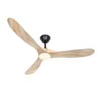 Ventilador de techo ECO GENUINO-L, Ø del aspa 1520 mm, natural / negro mate