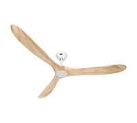 CasaFan 318018 Eco Genuino Ventilador de Techo con Mando a Distancia 30W Madera Natural/Blanco