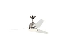 CasaFan Eco Aviatos BN-NB Ventilador de Techo con Motor DC Luz y Mando 24W Nogal/Cromo Satinado