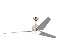 CasaFan Eco Aviatos BN-SL Ventilador de Techo con Motor DC Luz y Mando 24W Plata/Cromo Satinado