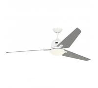 CasaFan Eco Aviatos Ventilador de Techo con Motor DC Luz y Mando Blanco/Gris Claro