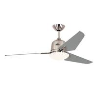 Ventilador de techo ECO AVIATOS, Ø del aspa 1320 mm, pintura aluminio blanco / cromo cepillado