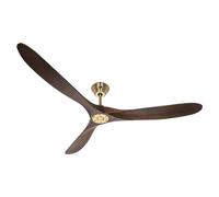 CasaFan Eco Genuino 318021 Ventilador de Techo con Mando a Distancia 30W 180cm Latón Pulido/Madera Natural