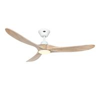 CasaFan Eco Genuino Ventilador de Techo con Luz y Mando a Distancia 152cm Madera Clara