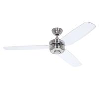 CasaFan Night Flight Ventilador De Techo 132 cm Sin Luz Cromo Transparente