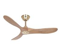 CasaFan Ventilador De Techo 312224 ECO GENUINO 122cm motor color Latón y aspas color Roble