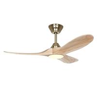 CasaFan Ventilador de techo ECO GENUINO-L 122 MG-EM latón cepillado/aspas roble medio