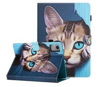 CASAFUNY Funda para Lenovo Tab M11 TB330 11 Pulgadas 2024 Tableta TB330, Case Carcasa con Soporte Función y Bolsillo Auto-Sueño/Estela para Lenovo Tab M11 2024, Gato Azul