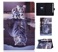 CASAFUNY Funda para Lenovo Tab P12 12.7 Pulgadas Protectora Carcasa Cover Lenovo Tab P12 TB-370F con Auto-Sueño/Estela para Lenovo Tab P12 2023, gato y tigre