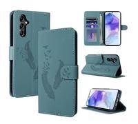 CASAFUNY Funda para Samsung Galaxy A55 5G Cover con Cierre Magnetica Tapa de Cuero PU Protectora Ranuras Tarjetas Carcasa para Samsung Galaxy A55 5G, BLU