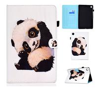CASAFUNY Funda para Samsung Galaxy Tab A8 2022/2021 Protectora Carcasa Cover Galaxy Tab A8 10.5" con Auto-Sueño/Estela para Samsung Galaxy Tab A8 SM-X200/SM-X205/SM-X207, Panda Llamando
