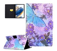 CASAFUNY Funda para Samsung Galaxy Tab A8 2022/2021 Protectora Carcasa Cover Galaxy Tab A8 10.5" con Auto-Sueño/Estela para Samsung Galaxy Tab A8 SM-X200/SM-X205/SM-X207, Peonía