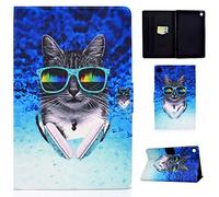 CASAFUNY Funda para Samsung Galaxy Tab A8 2022/2021 Protectora Carcasa Galaxy Tab A8 10.5" con Soporte y Auto Sueño/Estela para Samsung Galaxy Tab A8 SM-X200/X205/X207, anteojos de Sol Gato