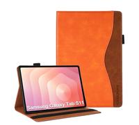 CASAFUNY Funda para Samsung Galaxy Tab S11 2025 11 Pulgadas SM-X730 / SM-X736 Funda de PU Cuero con Soporte de S-Pen Trasera para Samsung Galaxy Tab S11 11 Pulgada, Naranja