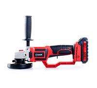 Casals - Amoladora Angular sin Cable 20V | 2.0Ah Ion Lithio | 7000rpm | Ø Disco 115mm | 2 posiciones Mango Goma Ergonómico | Doble Seguridad | Batería Extraíble e Intercambiable | Motor Brushless
