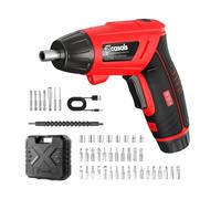 Casals - Atornillador Eléctrico 3.6V |200RPM| 43 Accesorios |2000mAh Batería Larga Duración | Mango Rotatorio | Iluminación Led | 8 Llaves + 34 Puntas + Eje Flexible + Adaptador Hexagonal + Maletín