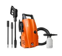 CASALS - Hidrolimpiadora de Alta presión 1400 W con caudal de 375 L/H y 105 Bares de presión | Deposito para detergente hidrolimpiadora | Pistola de Agua a presión Ideal para Suelo terraza Exterior