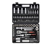 Casals - Maletín Juego de Llaves de 94 Piezas | Acero Cromo Vanadio | Kit de Carracas 1/4 (6.3mm), 1/2 (12.5mm)| Llaves vaso 4-32mm | 12 Llaves Bujías | 30 Puntas Destornillador | 5 Extensores