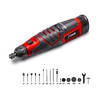 CASALS - Mini amoladora eléctrica de 12V | Multiherramienta con 73 accesorios | Amoladora recta con regulador de velocidad | 6 velocidades (500-25.000RPM) | Herramientas de bricolaje profesional