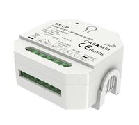 Casambi - Interruptor Bluetooth con contacto limpio, 10 A, 220 V, RF 2,4 GHz, botón externo no, solo encendido/apagado, no regulable, compacto, 56 x 56 x 37 mm, caja empotrada