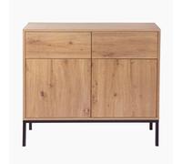 Casâme Cómoda 2 Puertas 2 Cajones Decoración Roble - L90 X H80 Cm