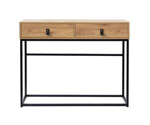 Casâme Consola 2 Cajones Patas De Metal Efecto Roble