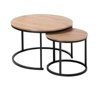 Casâme Set De 2 Mesas Auxiliares Redondas - L70 Cm
