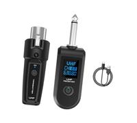 CasaNexa Micro XLR Micro Transmisor Receptor Inalámbrico para Guitarra, Micrófono Dinámico Profesional con Cable XLR-3.5mm, Aleación de Aluminio y ABS, Compatible con Múltiples Dispositivos- 1 in 1