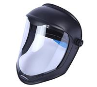 CasaNexa Protector Facial de Seguridad con Visor de Policarbonato, Ligero, 30x27cm (12x10.6in), Protección Completa Anti-Impacto UV, Negro Mate