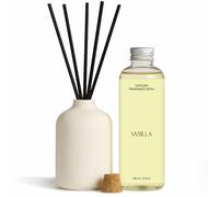 Casanova® - Ambientador Mikado Ceramica 200ml Vainilla Recambio Difusor Hogar Baño Decoracion Casa Purificador Aceites Esenciales de Varillas Fragancias Aromaterapia Natural Bio Neutralizador Olores