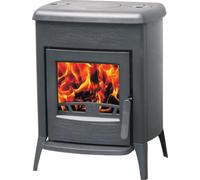 CasaNovae24 PLAMEN Amity 3, estufa de leña de hierro fundido, 8 kW, Clase energética 120 mm, Negro