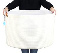 Casaphoria Contenedores de almacenamiento abiertos, algodón, blanco crema, jardín-13" x 18.5"