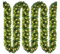 Casaria 2x Guirnaldas de Navidad Abeto de 10m 200LEDs Blanco Cálido Iluminación Decoración Navideña Interior Exterior