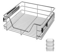 CASARIA® 3x Cajón Telescópico Armario Cocina 50cm Extraíble Carga 20Kg