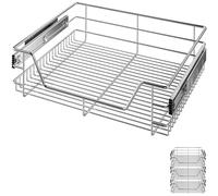 CASARIA® 3x Cajón Telescópico Armario Cocina 60cm Extraíble Carga 20Kg
