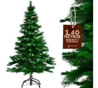 CASARIA® Árbol de Navidad Artificial Altura 140cm 470 Puntas con Soporte Agujas PE PVC Pino Arvore de Natal Decoración Navideña Exterior