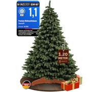 CASARIA Árbol Navidad Artificial Premium 120cm Realista Base Madera FSC