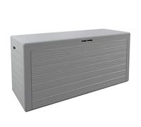 Casaria® Baúl de Almacenamiento Arcon de Jardín Exterior Cofre de Cojines 280L 116x43x55cm Gris