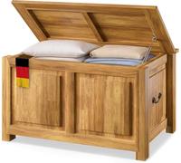 CASARIA Baúl de Madera de Acacia Grande 103L 85x44x48Cm