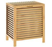 CASARIA® Cesto para Ropa Sucia de Bambú 70L con Tapa Canasto para Colada con Bolsa Extraíble Organizador de Lavandería y Baño Armario Rectangular Almacenamiento Mantas Cojines 62x51x36cm Natural