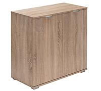 CASARIA® Cómoda Dormitorio 71x74x35cm Mueble Oficina 2 Puertas Madera Roble Armario Almacenaje