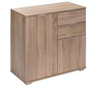 CASARIA® Cómoda Dormitorio Cajonera 70x75x35cm Mueble Oficina Madera Roble Armario Almacenaje Moderno
